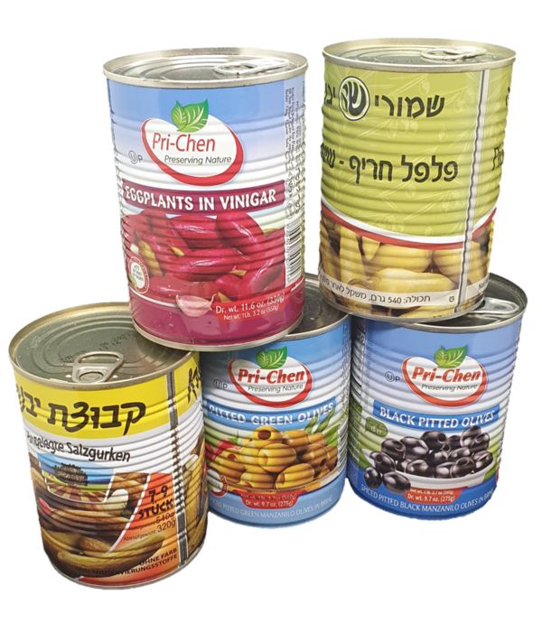 Hot-Sour Collection - israelische Sauere Gurken, Oliven, Auberginen und Peperoni